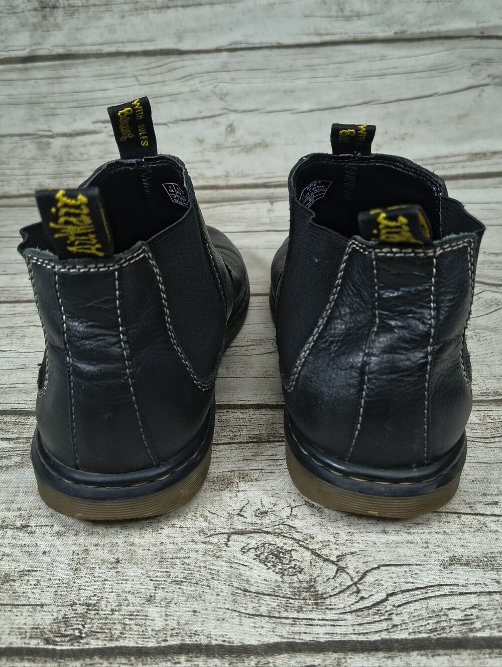 Dr Martens Lette Black Leather Slip On Chelsea Boots Women Size 9 - Picture 4 of 9